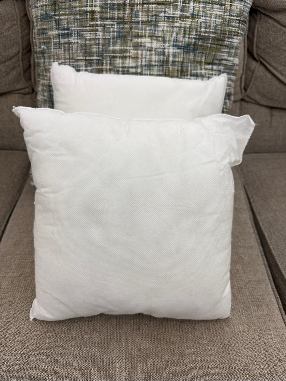 White Decorative Throw Pillow Pair
